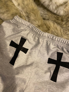 Sparkly Black Cross Joggers