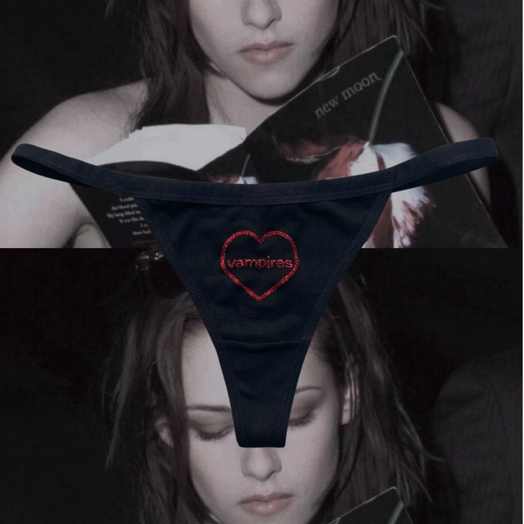 I Heart Vampires Thong