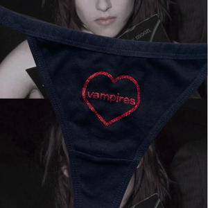 I Heart Vampires Thong