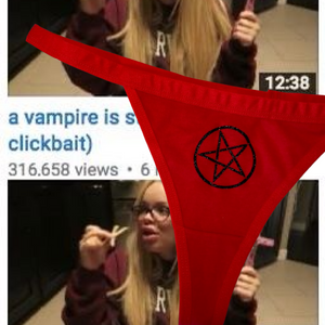 Red Pentagram Thong