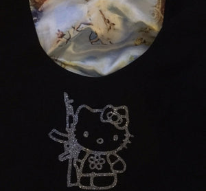 AK-47 KITTY Silver Crop Top