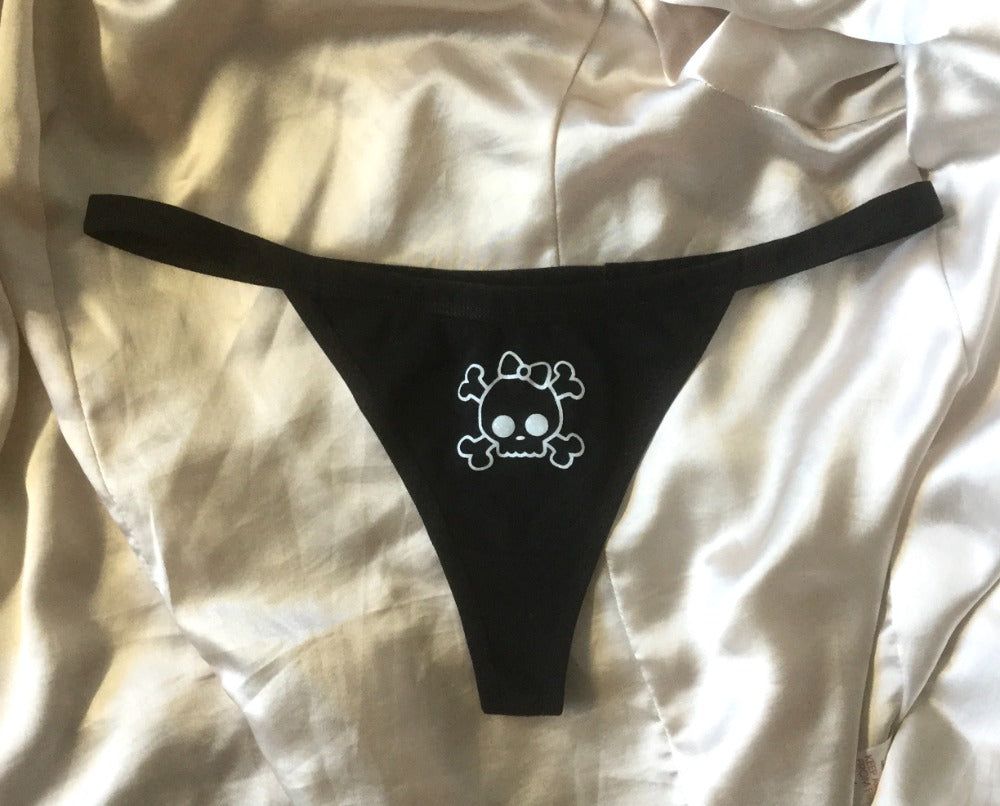 Glitter Skull Thong