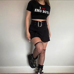 I heart emo boys crop tee