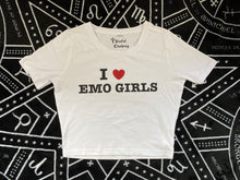 Load image into Gallery viewer, I heart emo girls Crop Tee
