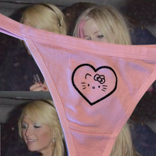 Load image into Gallery viewer, I heart Kitty Thong
