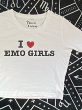 Load image into Gallery viewer, I heart emo girls Crop Tee
