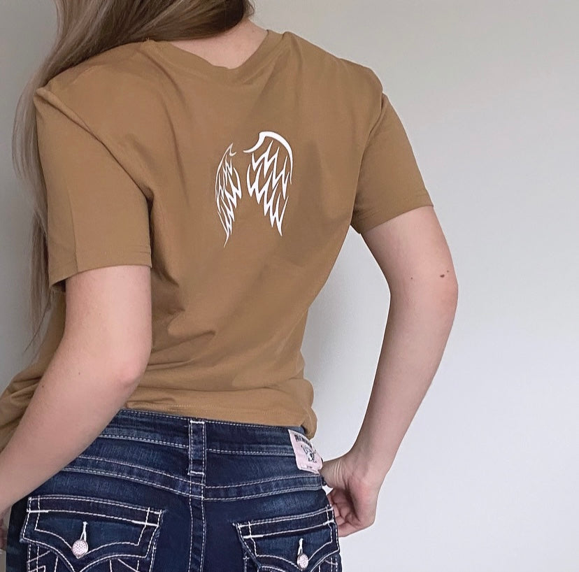 Light Brown Angel Wings T-shirt