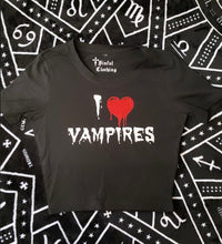 Load image into Gallery viewer, I heart Vampires crop top
