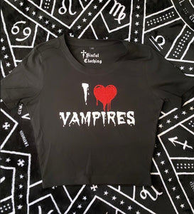 I heart Vampires crop top