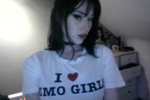 Load image into Gallery viewer, I heart emo girls Crop Tee
