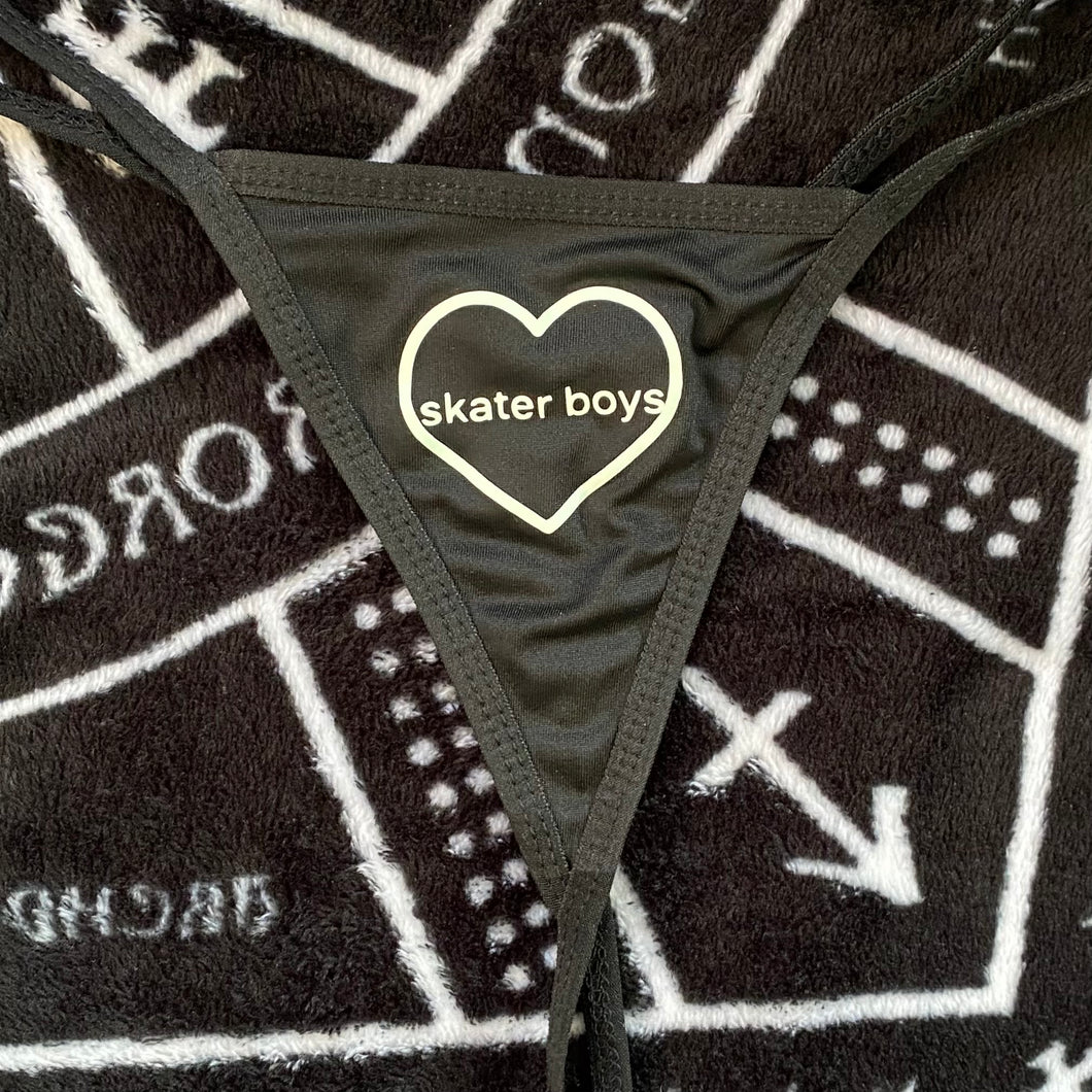 Glow In The Dark I Heart Skater Boys Thong