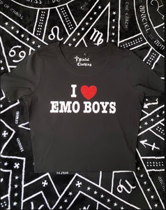 I heart emo boys crop tee