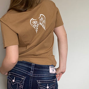 Light Brown Angel Wings T-shirt