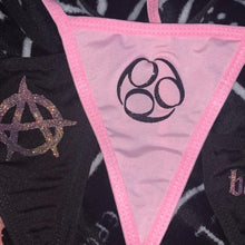 Load image into Gallery viewer, Pink Glitter Anarchy Thong
