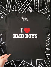 Load image into Gallery viewer, I heart emo boys crop tee
