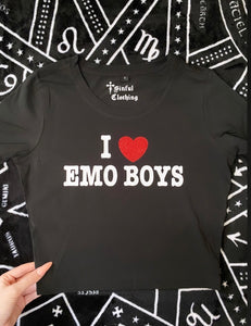 I heart emo boys crop tee