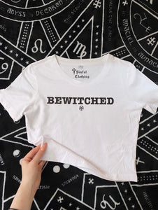 'Bewitched' Sparkly Pentagram Crop Top