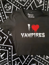 Load image into Gallery viewer, I heart Vampires crop top
