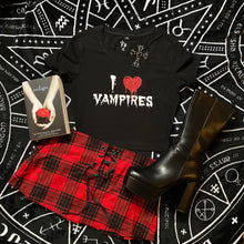 Load image into Gallery viewer, I heart Vampires crop top
