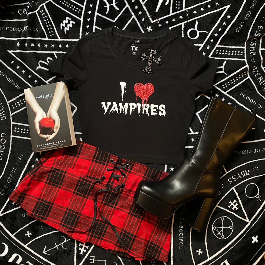 I heart Vampires crop top