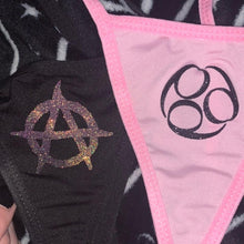 Load image into Gallery viewer, Pink Glitter Anarchy Thong
