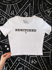 'Bewitched' Sparkly Pentagram Crop Top