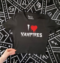 Load image into Gallery viewer, I heart Vampires crop top
