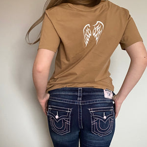 Light Brown Angel Wings T-shirt